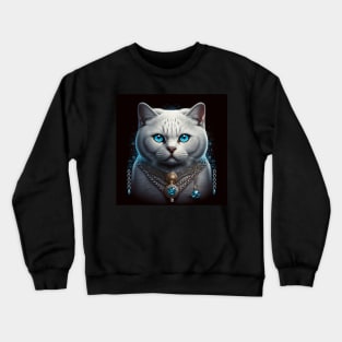 Majestic White British Shorthair Crewneck Sweatshirt